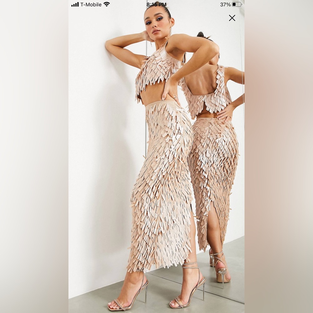 ASOS Edition Teardrop Sequin 2 piece Set